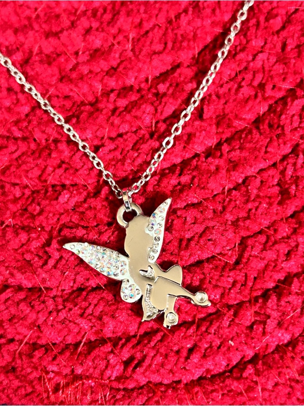 Disney Swarovski Crystal style Tinkerbell Necklace